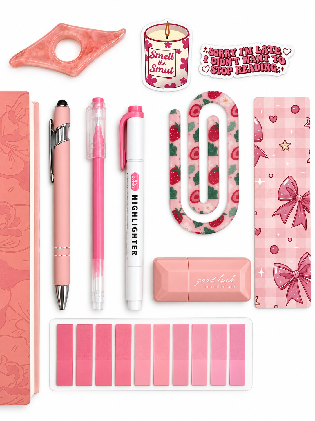 🌸 Blooming Pages | Pink Bookish Bundle | A5 Notebook 🌸