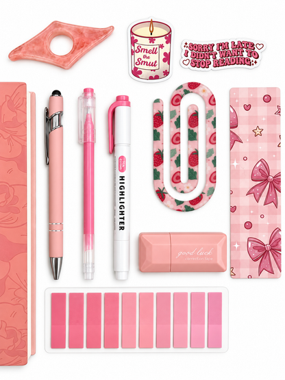 🌸 Blooming Pages | Pink Bookish Bundle | A5 Notebook 🌸
