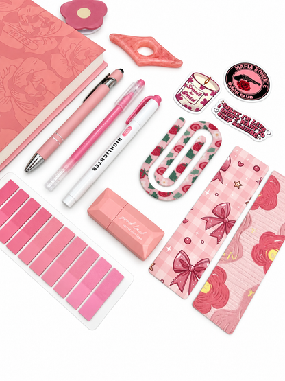 🌸 Blooming Pages | Pink Bookish Bundle | A5 Notebook 🌸