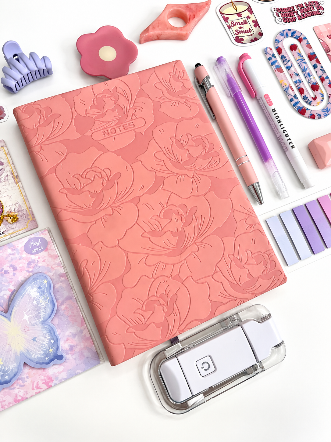 💜 Blooming Pages | Pink & Purple Bookish Bundle | A5 Notebook 💜