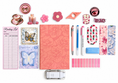 🩵 Blooming Pages | Pink & Blue Bookish Bundle | A5 Notebook 🩵