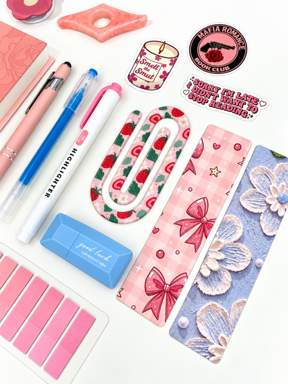 🩵 Blooming Pages | Pink & Blue Bookish Bundle | A5 Notebook 🩵