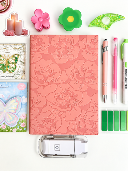💚 Blooming Pages | Pink & Green Bookish Bundle | A5 Notebook 💚
