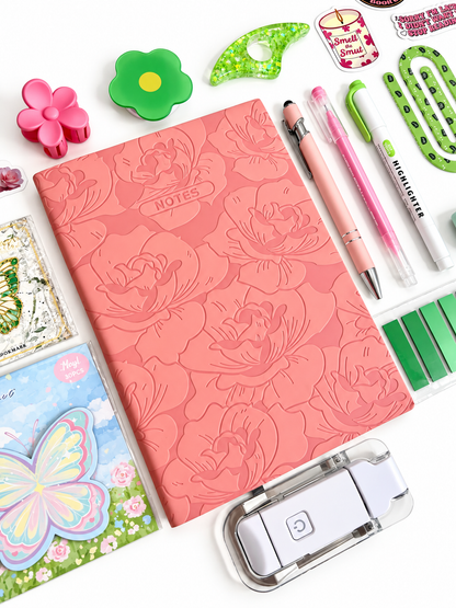 💚 Blooming Pages | Pink & Green Bookish Bundle | A5 Notebook 💚