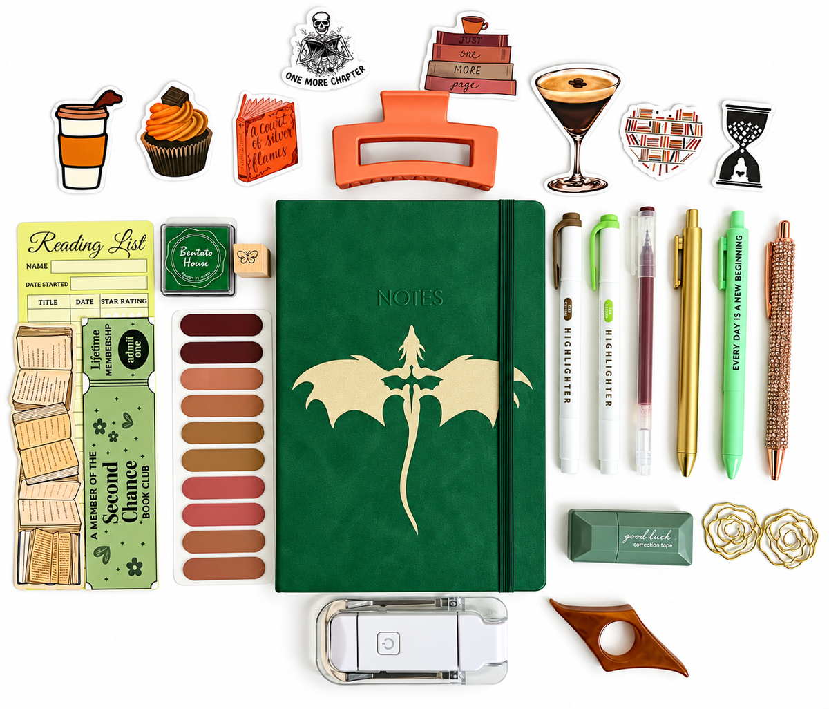 🍂Emerald Green & Brown | Autumn Chapter Bookish Bundle 🍂