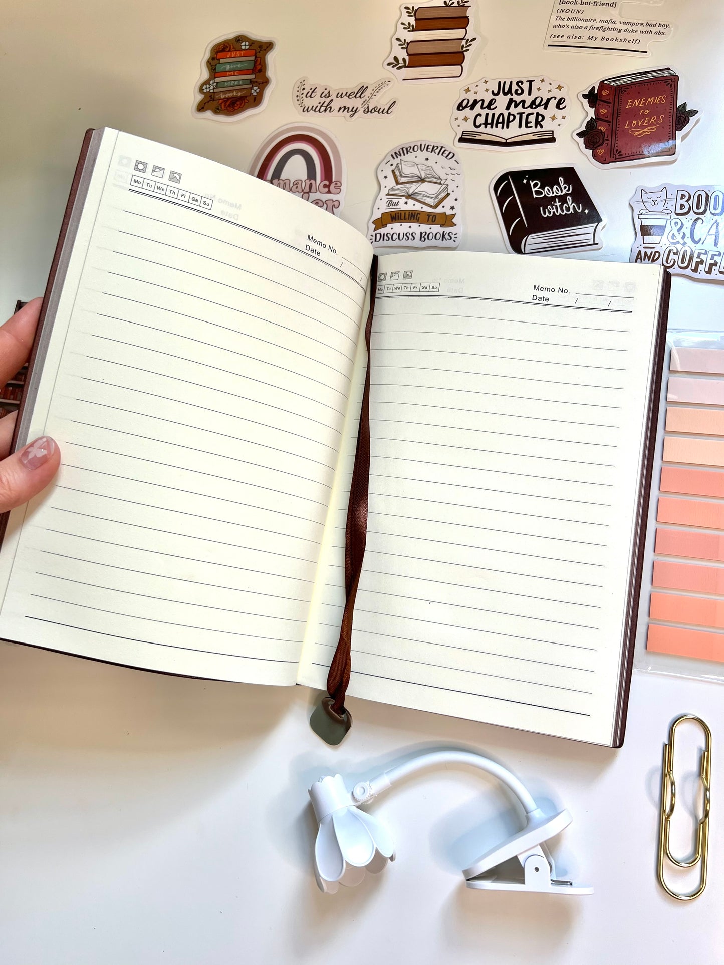 BROWN Bookish A5 Journal Bundle | 20+ Bookish Items | Reading Gift Set 📚🤎
