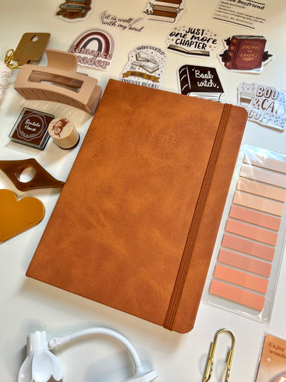 BROWN Bookish A5 Journal Bundle | 20+ Bookish Items | Reading Gift Set 📚🤎