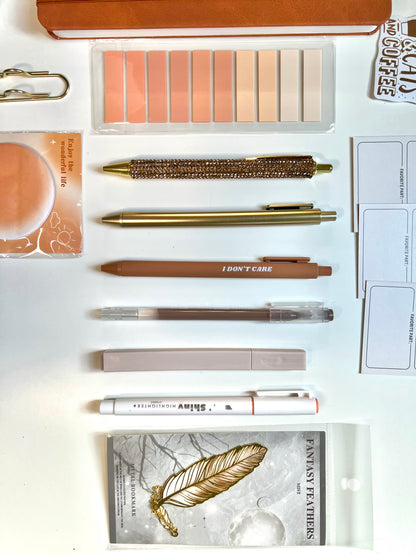 BROWN Bookish A5 Journal Bundle | 20+ Bookish Items | Reading Gift Set 📚🤎