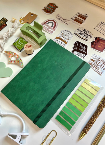 GREEN Bookish A5Journal Bundle | 20+ Bookish Items | Reading Gift Set 📚