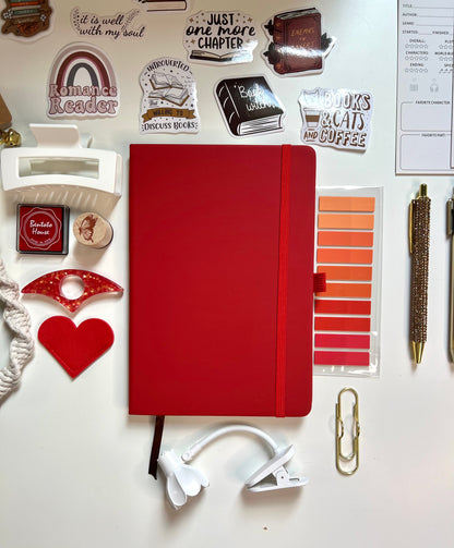 RED Bookish A5 Journal Bundle | 20+ Bookish Items | Reading Gift Set 📚