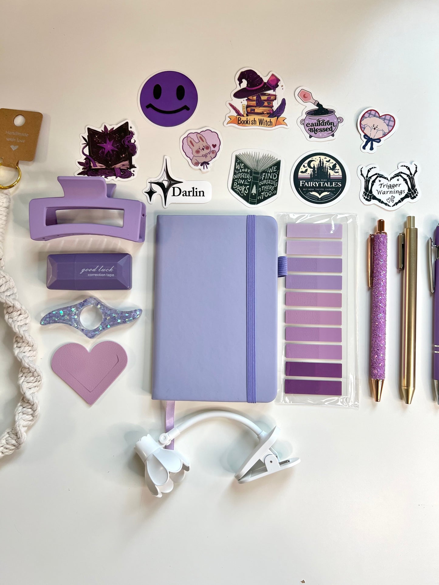 Purple Bookish Bundle | A6 Reading Journal Gift Set | 20+ Book Lover Accessories