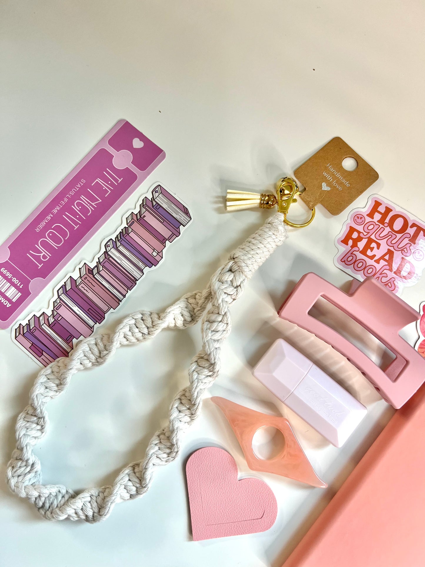 Pink Bookish Bundle | A6 Reading Journal Gift Set | 20+ Book Lover Accessories