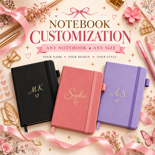 Notebook Personalization | Custom Name, Initials or Short Text