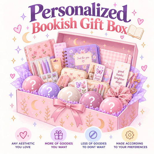 Personalized Bookish Gift Box | Made Just For You! | Notebook + 15/20/25 bookish goodies